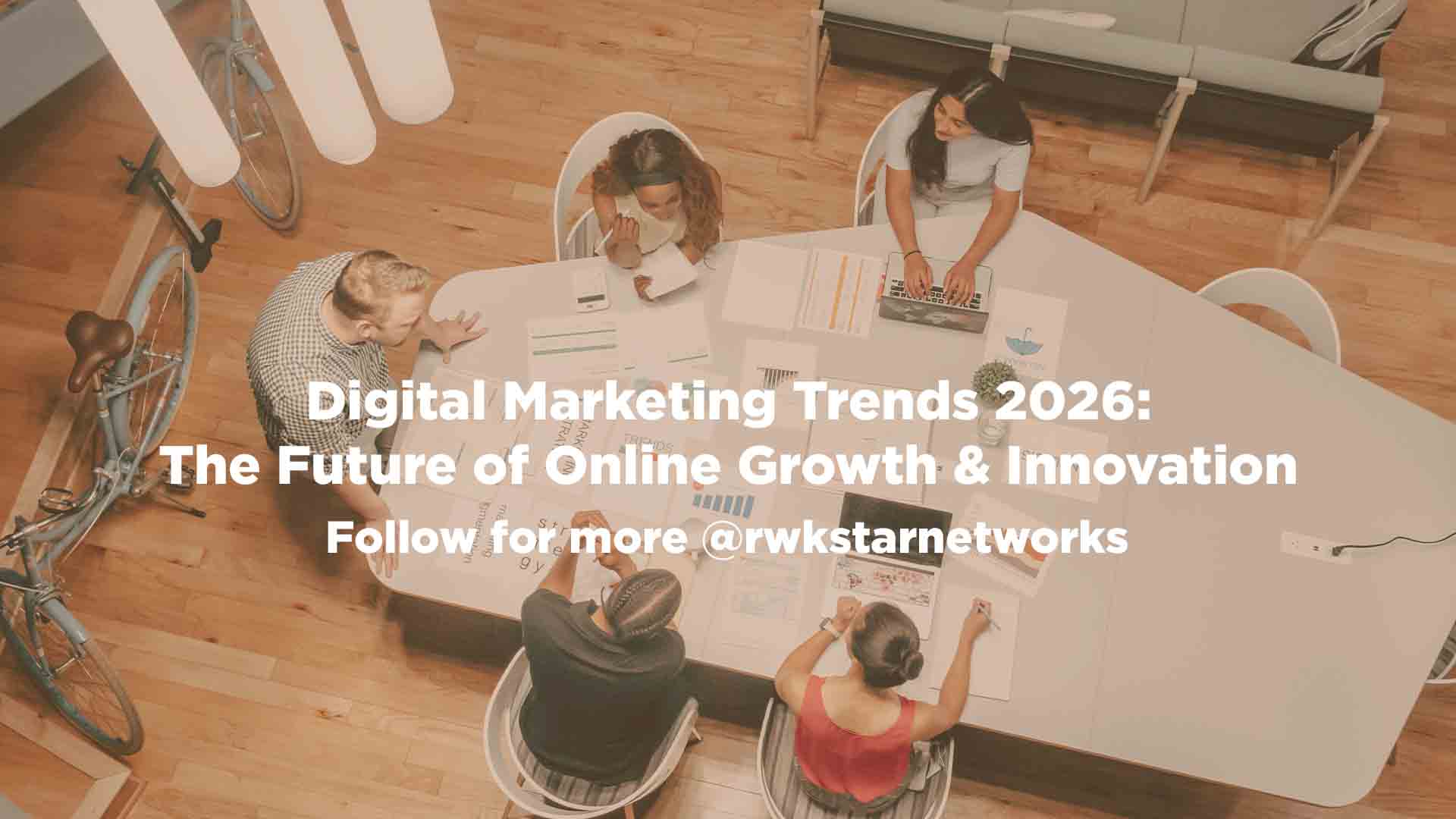 Digital marketing trends 2026 showcasing AI, video marketing, and immersive technologies